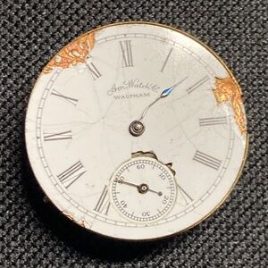 Waltham Am Watch Co parts lot, movement, 3655670, vintage, safety pinion